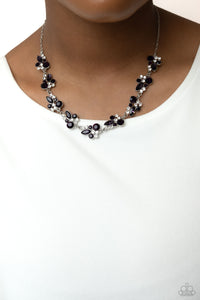 purple,rhinestones,short necklace,Swimming in Sparkles - Purple Rhinestone Necklace