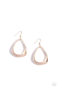 fishhook,rose gold,Subtle Solstice - Rose Gold Earrings