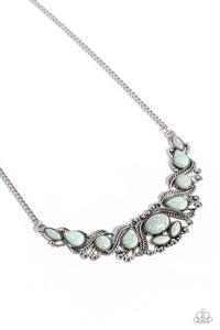 blue,crackle stone,short necklace,EYE Wish I May... - Blue Stone Necklace