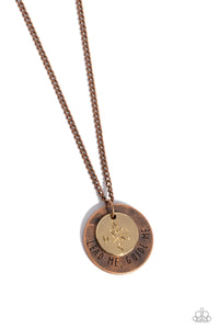 copper,faith,short necklace,Gilded Guide - Copper Necklace