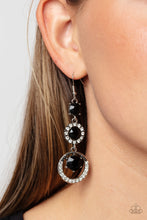 Load image into Gallery viewer, Enchanting Effulgence - Black Rhinestone Earrings Paparazzi Accessories