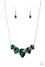 Load image into Gallery viewer, Regally Refined - Green Rhinestone Necklace Paparazzi Accessories