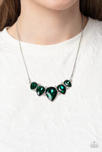 Load image into Gallery viewer, Regally Refined - Green Rhinestone Necklace Paparazzi Accessories