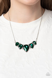 autopostr_pinterest_58290,green,rhinestones,short necklace,Regally Refined - Green Rhinestone Necklace