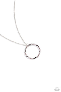 long necklace,purple,rhinestones,RING It Back - Purple Rhinestone Necklace