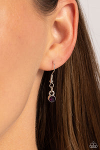 long necklace,purple,rhinestones,RING It Back - Purple Rhinestone Necklace