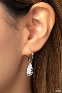 hematite,hoops,rhinestones,silver,Borderline Baddie - Silver Rhinestone Hoop Earrings