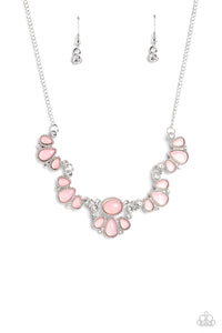 pink,short necklace,Dancing Dimension - Pink Necklace