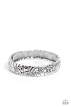 Load image into Gallery viewer, Grounded Grace - Silver Floral Hinge Bracelet