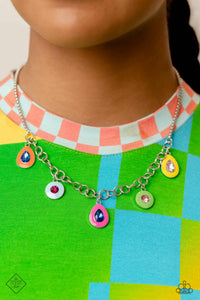 multi,rhinestones,short necklace,Colorblock Craze Multi Necklace