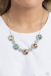 multi,rhinestones,short necklace,Gorgeous Gems - Multi Rhinestone Necklace
