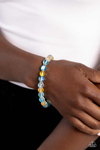 blue,stones,stretchy,Clear Craze - Blue Stone Stretchy Bracelet