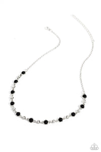 black,short necklace,Pronged Passion - Black Necklace
