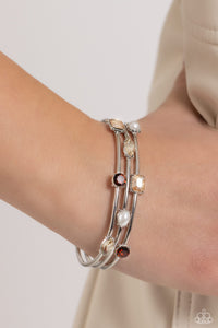 brown,cuff,pearls,rhinestones,Honest Heirloom - Brown Pearl Rhinestone Cuff Bracelet