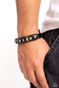black,leather,snaps,urban,Unabashedly Urban - Black Leather Bracelet