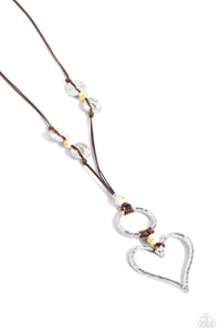 hearts,long necklace,yellow,KNOT Over Yet - Yellow Heart Necklace