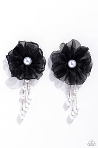 black,pearls,post,Dripping In Decadence - Black Pearl Earrings