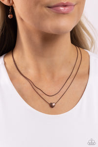 choker,copper,hearts,Sweetheart Series - Copper Heart Necklace