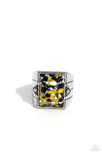 Wide Back,yellow,Startling Stones - Yellow Ring