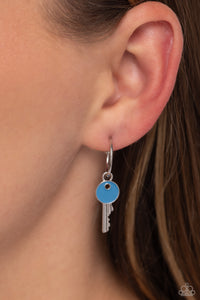 blue,hoops,Key Performance - Blue Hoop Earrings