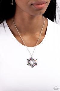 long necklace,multi,rhinestones,Enigmatic Edge - Multi Rhinestone Necklace