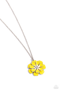 floral,short necklace,yellow,Beyond Blooming - Yellow Floral Necklace