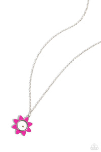 floral,inspirational,pink,short necklace,Petals of Inspiration - Pink Necklace