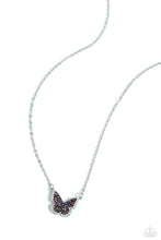 Load image into Gallery viewer, Seize the Smolder - Multi Oil Spill Rhinestone Butterfly Necklace