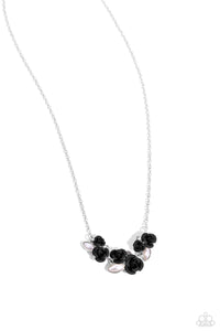 black,floral,pearls,short necklace,Al-ROSE Ready - Black Floral Necklace