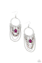 Load image into Gallery viewer, Cascading Clash - Multi Rhinestone Earrings Paparazzi Accessories