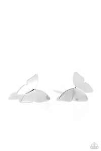 butterfly,post,silver,Butterfly Beholder - Silver Butterfly Post Earrings