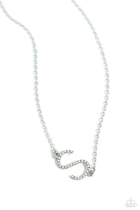 iridescent,multi,rhinestones,short necklace,INITIALLY Yours - S - Multi Iridescent Rhinestone Necklace