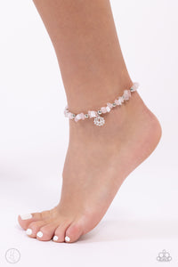 anklet,floral,pink,Lotus Landslide - Pink Anklet