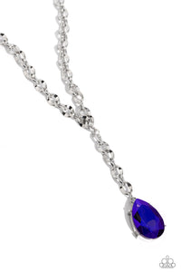 oil spill,purple,rhinestones,short necklace,Benevolent Bling - Purple Rhinestone Necklace