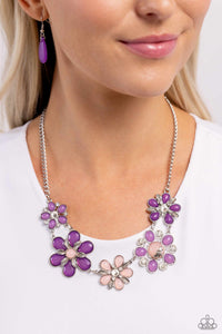 purple,short necklace,Dragonfly Decadence - Purple Necklace