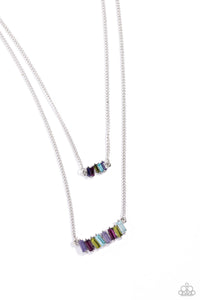 multi,rhinestones,short necklace,Easygoing Emeralds - Multi Rhinestone Necklace