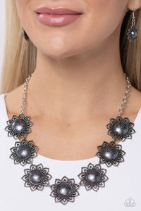 short necklace,silver,The GLITTER Takes It All - Silver Necklace