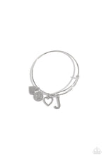 Load image into Gallery viewer, Making It INITIAL - Silver - J Paparazzi Accessories