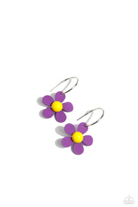 floral,hoops,purple,More FLOWER To You! - Purple Hoop Earrings