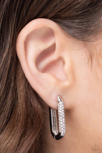 hoops,rhinestones,white,Generating Glitter - White Rhinestone Hoop Earrings
