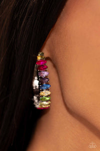 hoops,multi,rhinestones,Rainbow Range - Multi Rhinestone Hoop Earrings