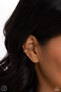 ear cuffs,floral,gold,Daisy Debut - Gold Floral Ear Cuff Earrings