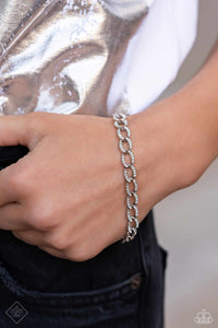fashion fix,Lobster Claw Clasp,rhinestones,white,Freethinking Finish - White Rhinestone Bracelet
