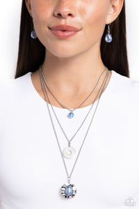 blue,Pearls,short necklace,Refined Reaction - Blue Pearl Necklace