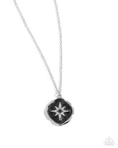 rhinestones,short necklace,stars,Soaring Stars - Black Necklace