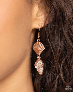 fishhook,rose gold,SHELL, I Was In the Area - Rose Gold Earrings