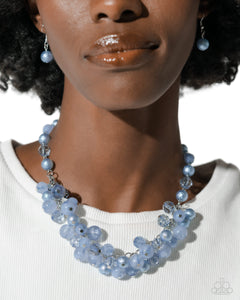 blue,pearls,short necklace,Pearl Pandora - Blue Pearl Necklace