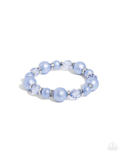 blue,pearls,stretchy,Pearl Protagonist - Blue Pearl Stretchy Bracelet