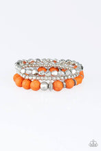 Load image into Gallery viewer, Rural Restoration Orange Stone Stretchy Bracelet Paparazzi Accessories