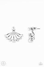 Load image into Gallery viewer, Big Dreams Silver Pearl Jacket Earring Paparazzi Accessories